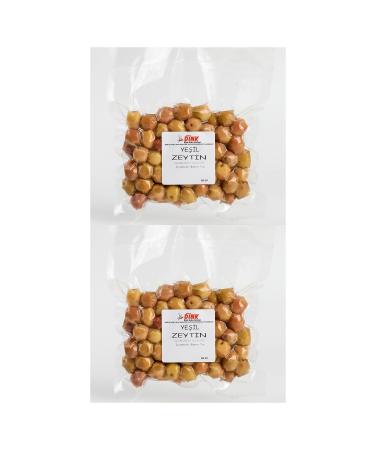 DINK GIDA Green Scratched Olives 500g. 2 Packs