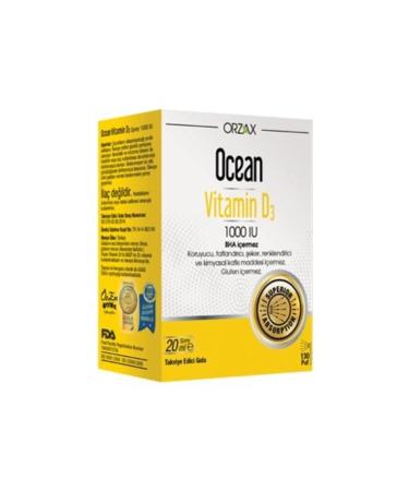Ocean Plus Omega 3 1200 Mg 100 Capsules + Ocean Vitamin D3k2 Drops 20 Ml 2-Pack Advantage Package