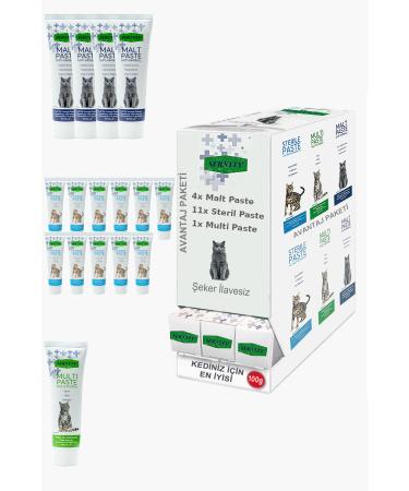 Sernely Cat Malt Advantageous Package (Sterile Paste 11x100gr Malt Paste 4x100gr Multi Paste 1x100gr)-694
