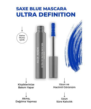 Alix Avien Ultra Definition Mascara Saxe Blue - Perfect Curls - Extra Volume Lashes