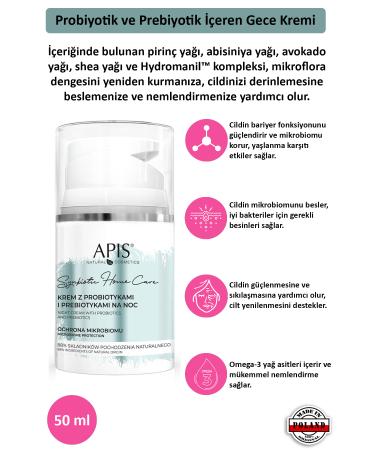 Apis Natural Cosmetics Probiotic and Prebiotic Night Cream - 50ml