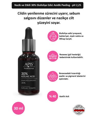 Apis Natural Cosmetics 0 Azelaic Acid Soothing and Anti-Spot Serum - 30ml