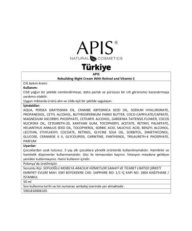 Apis Natural Cosmetics Night Cream Repair Retinol and Vitamin C - 50ml - Buy Online on GoSupps.com