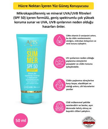 Apis Natural Cosmetics Cell Nectar Face Sunscreen SPF 50 - 50ml