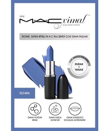 Mac Macximal Sleek Satin Lipstick Ikonik Saten Biti li Ruj-t lt 3.5gm