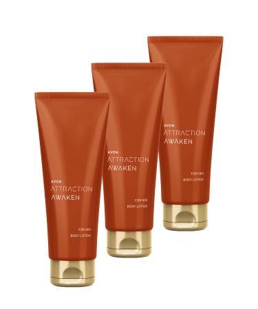 Avon Attraction Awaken Women's Body Lotion 125 Ml. Set of Three