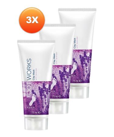 Avon Footworks Lavender Essence Foot Clay Mask 75 Ml. Triple Set - Buy Online on GoSupps.com