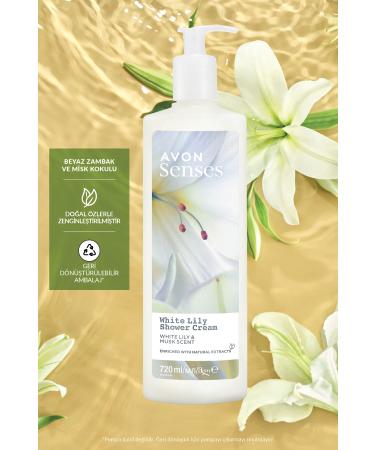 Avon Senses White Lily White Lily Scented Shower Gel 720 Ml. Triple Set - Buy Online on GoSupps.com