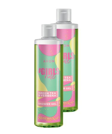 Avon Girls Rule Verbena and Green Tea Scented Shower Gel 250 Ml. Set of Two