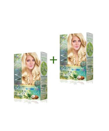 karacada 2 Pack Natural Beauty Ammonia Free Hair Dye 10.0 Light Blonde - KRC4664-4479