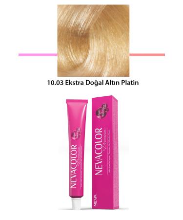 HELSOL Premium 10.03 Extra Natural Gold Platinum - Permanent Cream Hair Dye 50 g Tube - HLS7454-3593