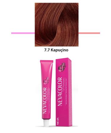 Premium 7.7 Cappuccino - Permanent Cream Hair Dye 50 g Tube