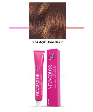 Premium 8.34 Light Dore Copper - Permanent Cream Hair Dye 50 g Tube
