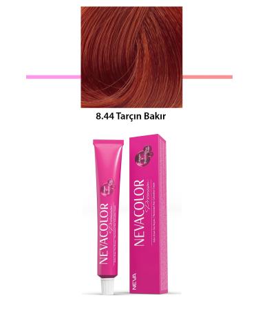 Narnuga Premium 8.44 Cinnamon Copper - Permanent Cream Hair Dye 50 g Tube - MCT7078-6785