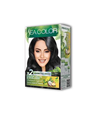 NEEF 2 Tube Cream Hair Dye Set Black No:1.0 - NEF3583-9108