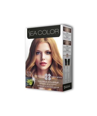 E Nil 2 Tube Cream Hair Dye Set Caramel No:8.73 - NIL6280-8410