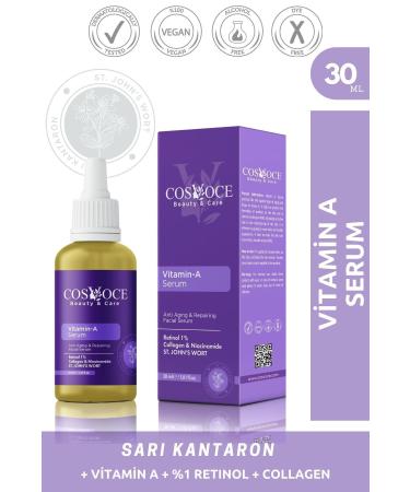 COSVOCE Vitamin A Anti-Aging Skin Care Serum 30 ml Retinol 1% Collagen Niacinamide)