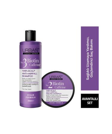 Urban Care Expert Biotin And Caffeine Anti-Hair Loss Shampoo 350ml Peeling Shampoo 200 Ml-vegan