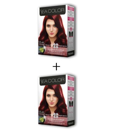 2X2 Tube Cream Hair Dye Set Amazon Red No: 55.46