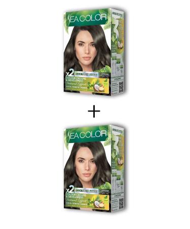 dryertime 2X2 Tube Cream Hair Dye Set Ash Blonde No:7.1 - DRY5105-1500