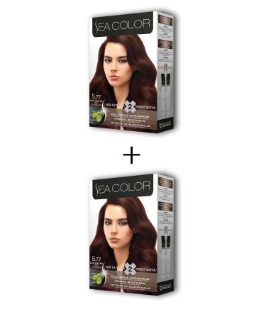 2X2 Tube Cream Hair Dye Set Hot Chocolate No:5.77