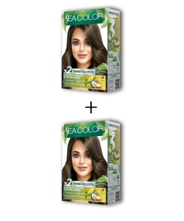 2X2 Tube Cream Hair Dye Set Intense Ash Blonde No:7.11