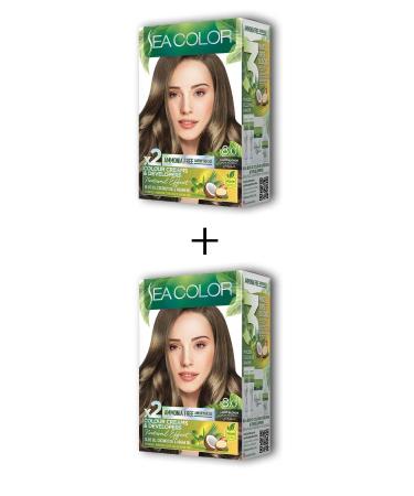 2x2 Tube Cream Hair Dye Set Light Blonde No:8.0