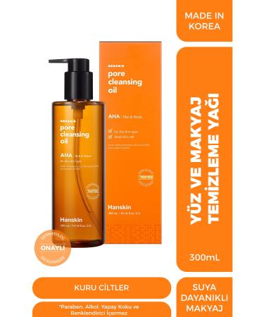 Hanskin Pore Cleansing Oil Aha - Pore and Makeup Cleansing Oil for Dry Skin 300 ml