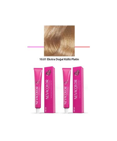 Skygo 2 Set Premium 10.01 Extra Natural Ash Platinum - Permanent Cream Hair Dye 2 X 50 g Tube