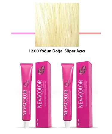 Erbar 2 Set Premium 12.00 Intensive Natural Super Lightener - Permanent Cream Hair Dye 2 - MRK3095-7915