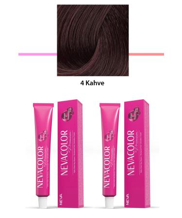 SG38 Set of 2 Premium 4 Brown - Permanent Cream Hair Dye 2 X 50 g Tube - SGM3223-6212