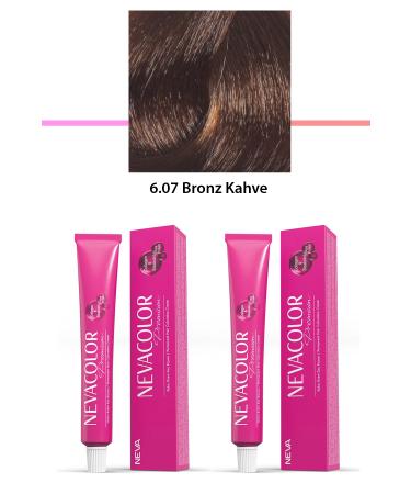 BORES 2 Set Premium 6.07 Bronze Brown - Permanent Cream Hair Dye 2 X 50 g Tube - BRS7405-6733