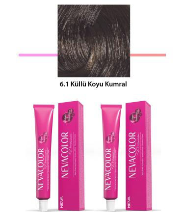akna 2 Set Premium 6.1 Ash Dark Blonde - Permanent Cream Hair Dye 2 X 50 g Tube - ANK2001-2748