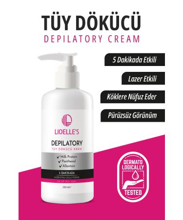 Lioelles Laser Effective Hair Removal and Hair Reducing Epilation Cream for All Skin Types (SPECIAL FORMULA) 250 ml
