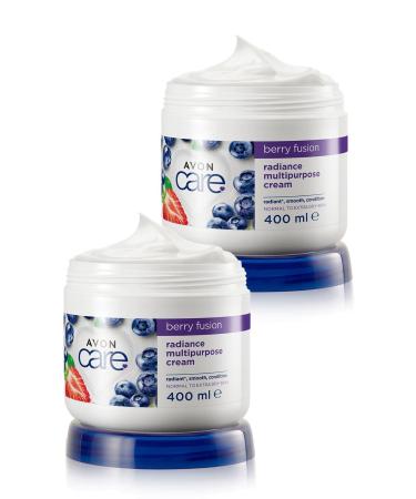 Avon Care Blueberry and Strawberry Essence Hand Face and Body Cream 400 ml. Set of Two