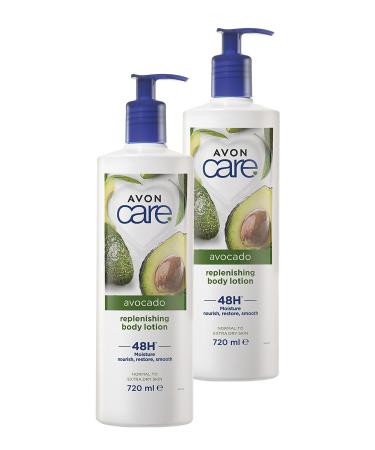 Avon Care Avocado Replenishing Body Lotion with Avocado Oil 720 Ml. Set of Two
