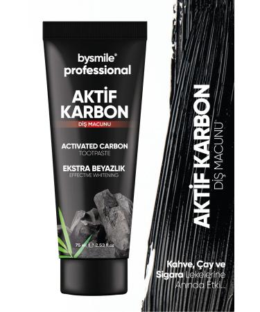 BySmile Professional Active Carbon Teeth Whitening Paste Permanent Effect 75 ml