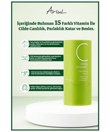 Ariul Green Vitamin C Stick 24 Gr | Anti-Aging Soothing | Peptide and Ceramide - Buy Online on GoSupps.com
