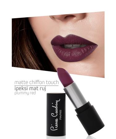 Pierre Cardin Matte Chiffon Touch Lipstick - Plummy Red 190 11201