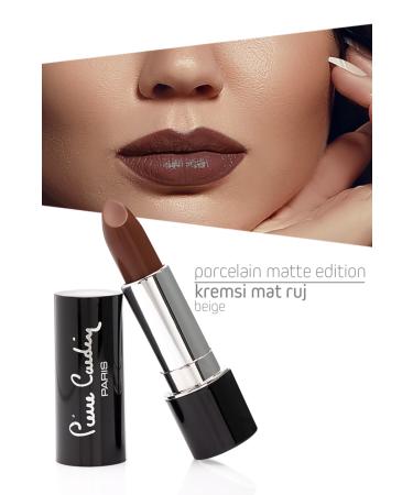 Pierre Cardin Lipstick - Porcelain Lipstick - Matte Edition Lipstick Beige 206 8680570486514