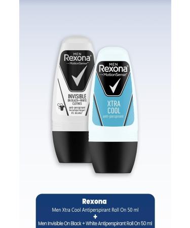 Rexona Men Xtra Cool 50 Ml & Invisible On Black + White Roll On 50 Ml