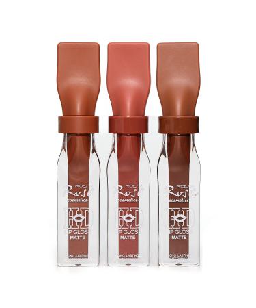 Cosha Beauty Rose HD Matte 3-Pack Long-Lasting Matte Lipstick Set