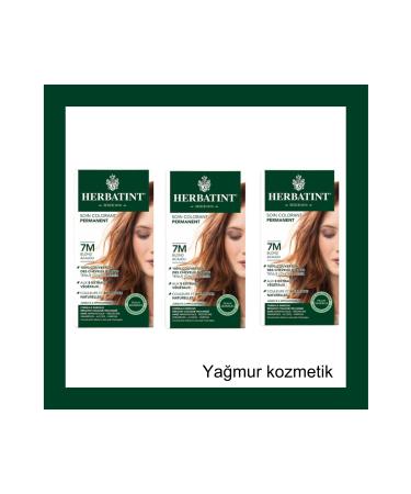 Herbatint 7M Blond Acajou Red Chestnut Hair Dye 3 PIECE