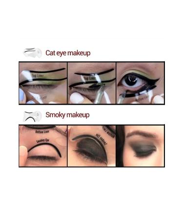 Lesvip's Practical cat eye stancil & eyeliner & eye shadow & dipliner drawing tool 4 pieces