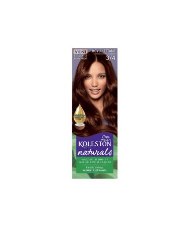 Wella Naturals Permanent 3.4 Dark Chestnut Cream Hair Dye