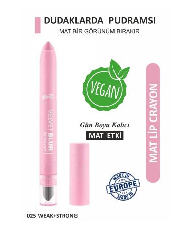 p2p Velvet Blur Lip Crayon Red 040 Soft + Hard