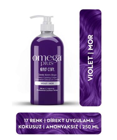 Omega Plus Bad Girl PURPLE Ammonia Free Color Hair Dye 250ML