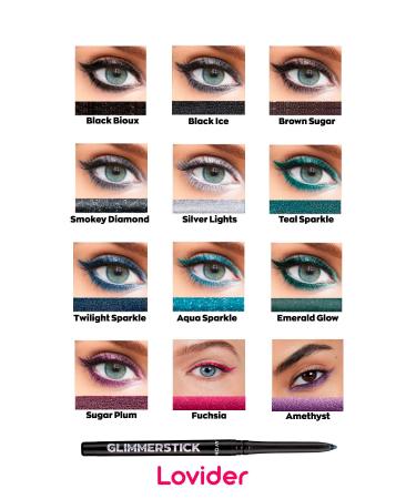 Avon Glimmerstick Lift Eyeliner Glitter - Silver Lights 2 Pack + Lovider Pocket Mirror - Buy Online on GoSupps.com
