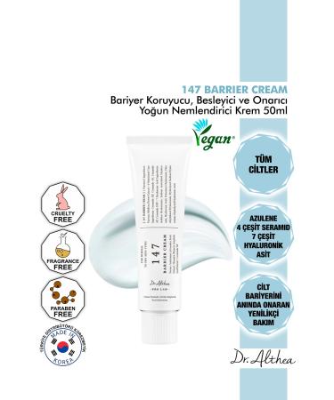 Dr. Althea 147 Barrier Cream - Ceramide Containing Barrier Protective Repairing and Moisturizing Cream - 50ml
