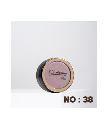 Christine Plus Glitter Single Eyeshadow Soft Color Shiny Eyeshadow Light Pink No:38
